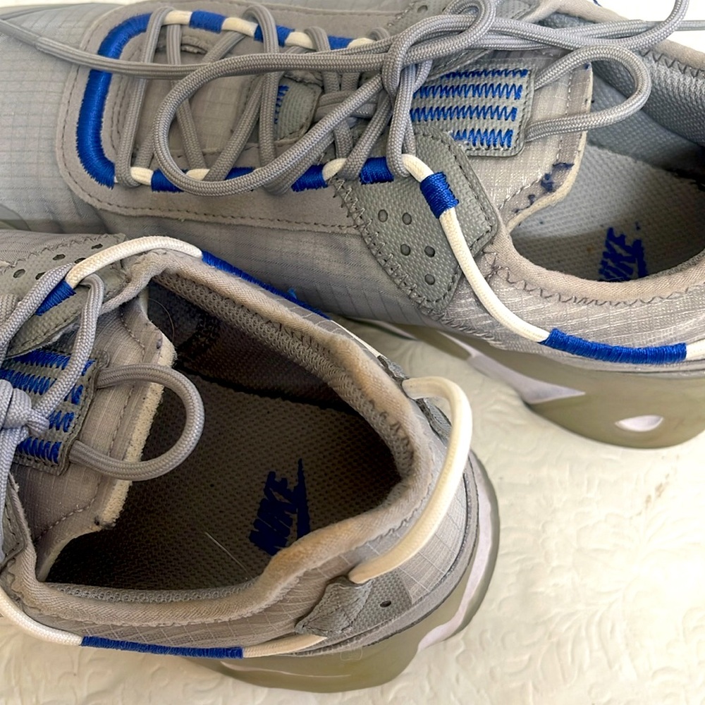 NIKE MENS 354Gray Sneakers with Blue Highlights - Picture 5 of 9